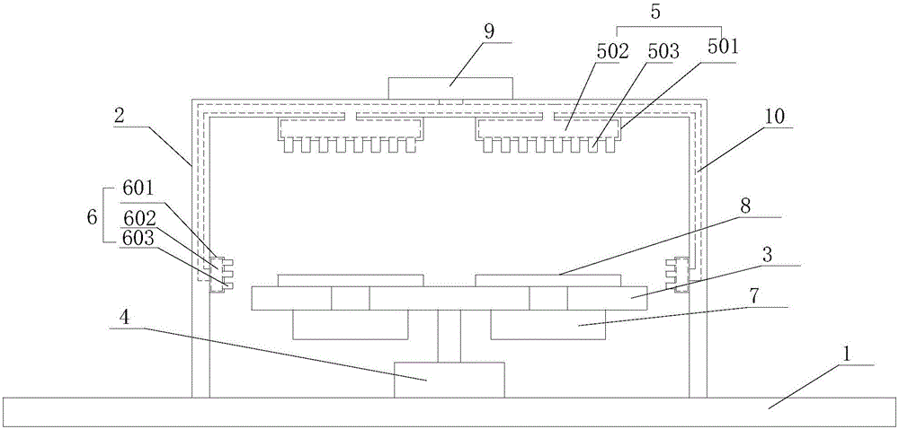 Sand blasting device for processing of cast aluminium gear case mold of high-speed train