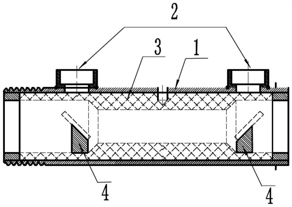 Ultrasonic flowmeter with adjustable reflector plate bracket