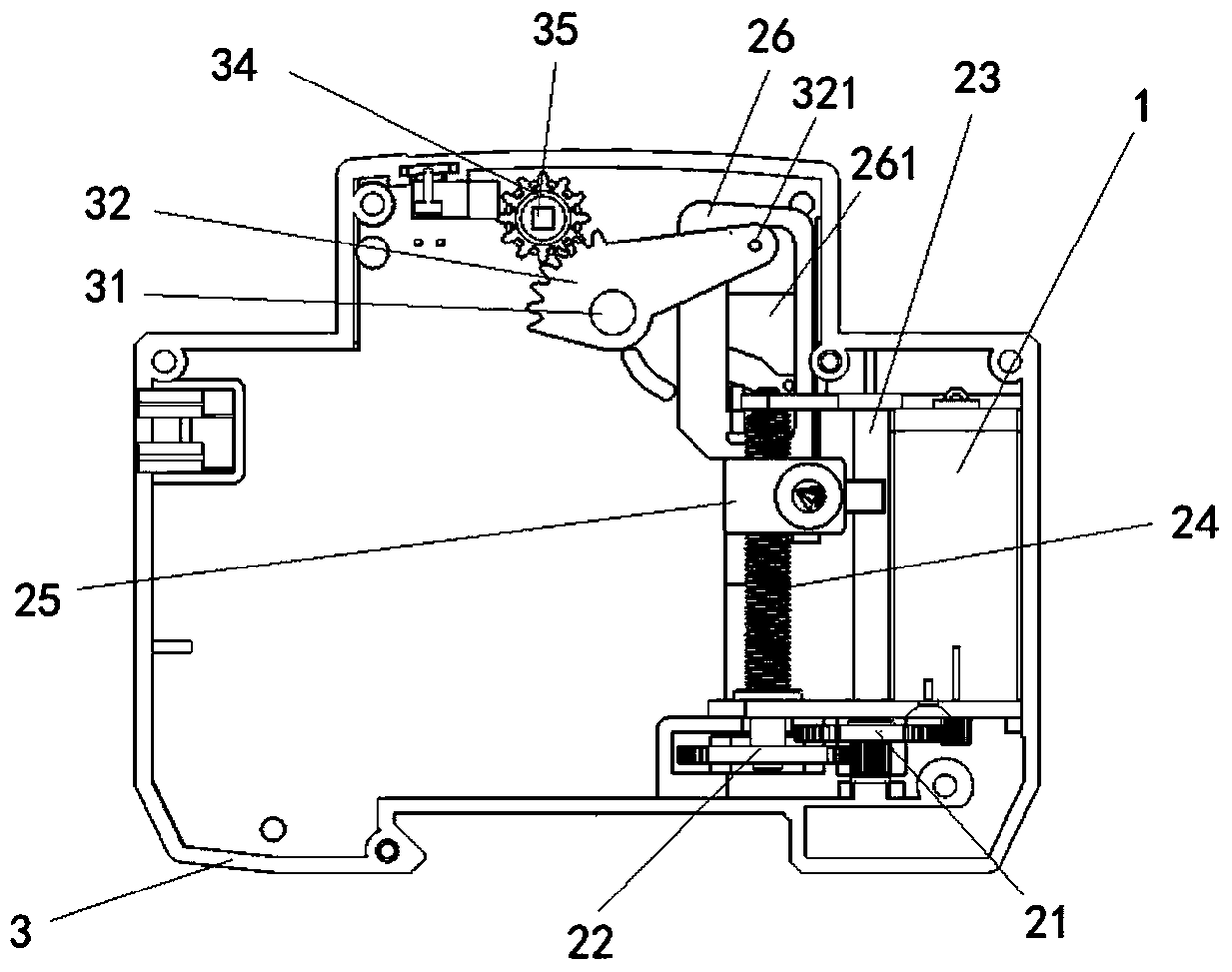 Miniature circuit breaker control structure and miniature circuit breaker control device including the structure