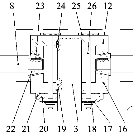 Pulping device based on multi-zone reciprocating turnover turbulent-flow impact-type pulping