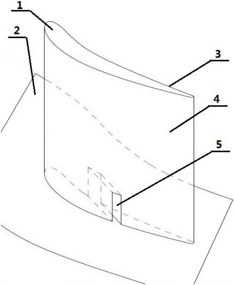 Gas compressor stationary blade cascade with equal-width linear groove formed in blade root