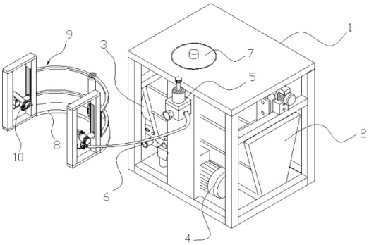 Electrified insulator dry ice cleaning machine