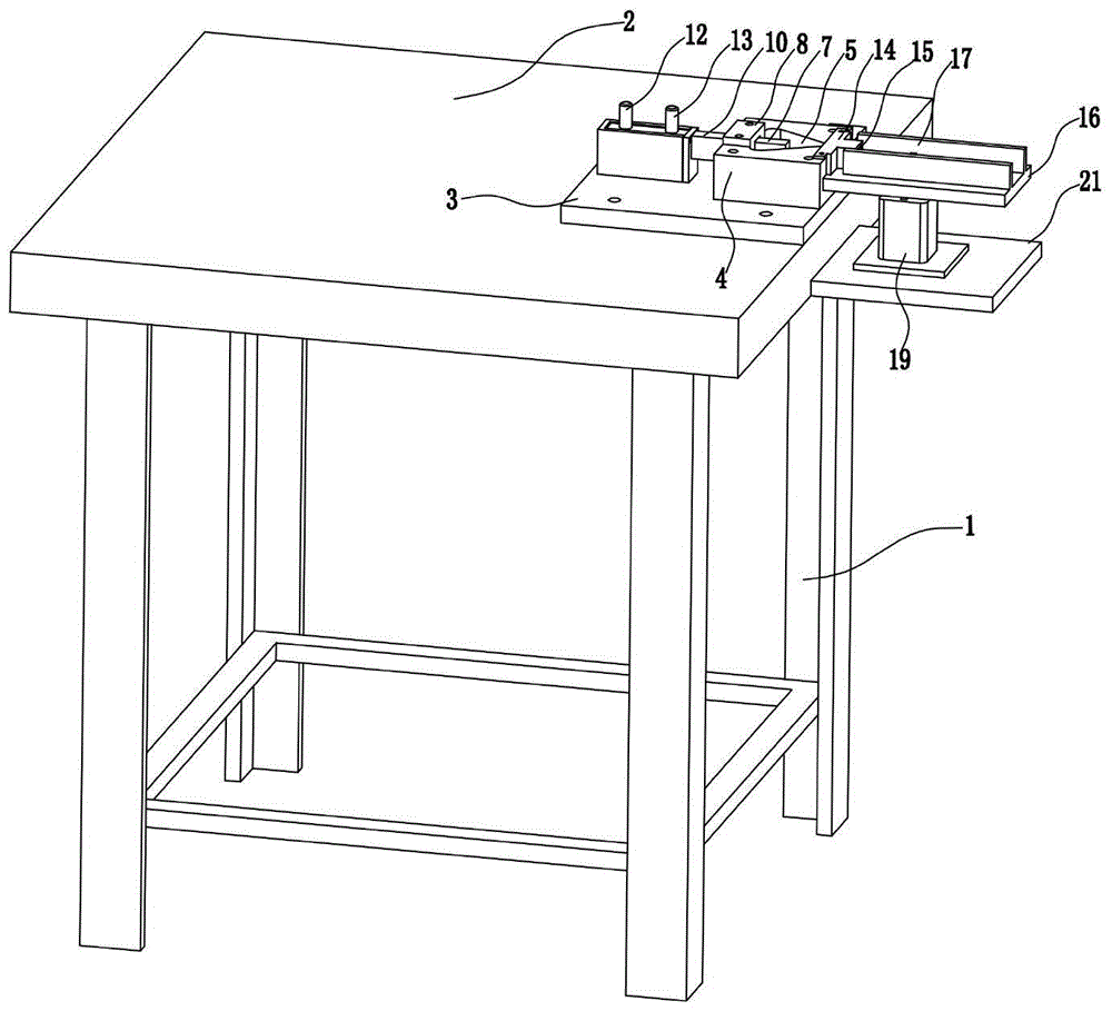 A pneumatic clamping machine