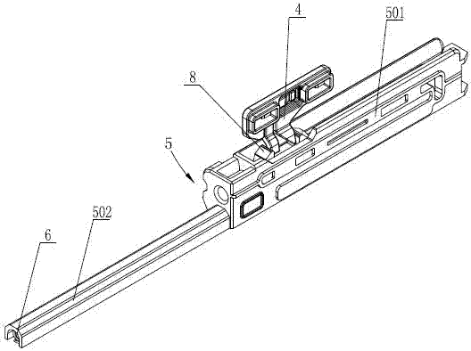 Self-locking sliding rail