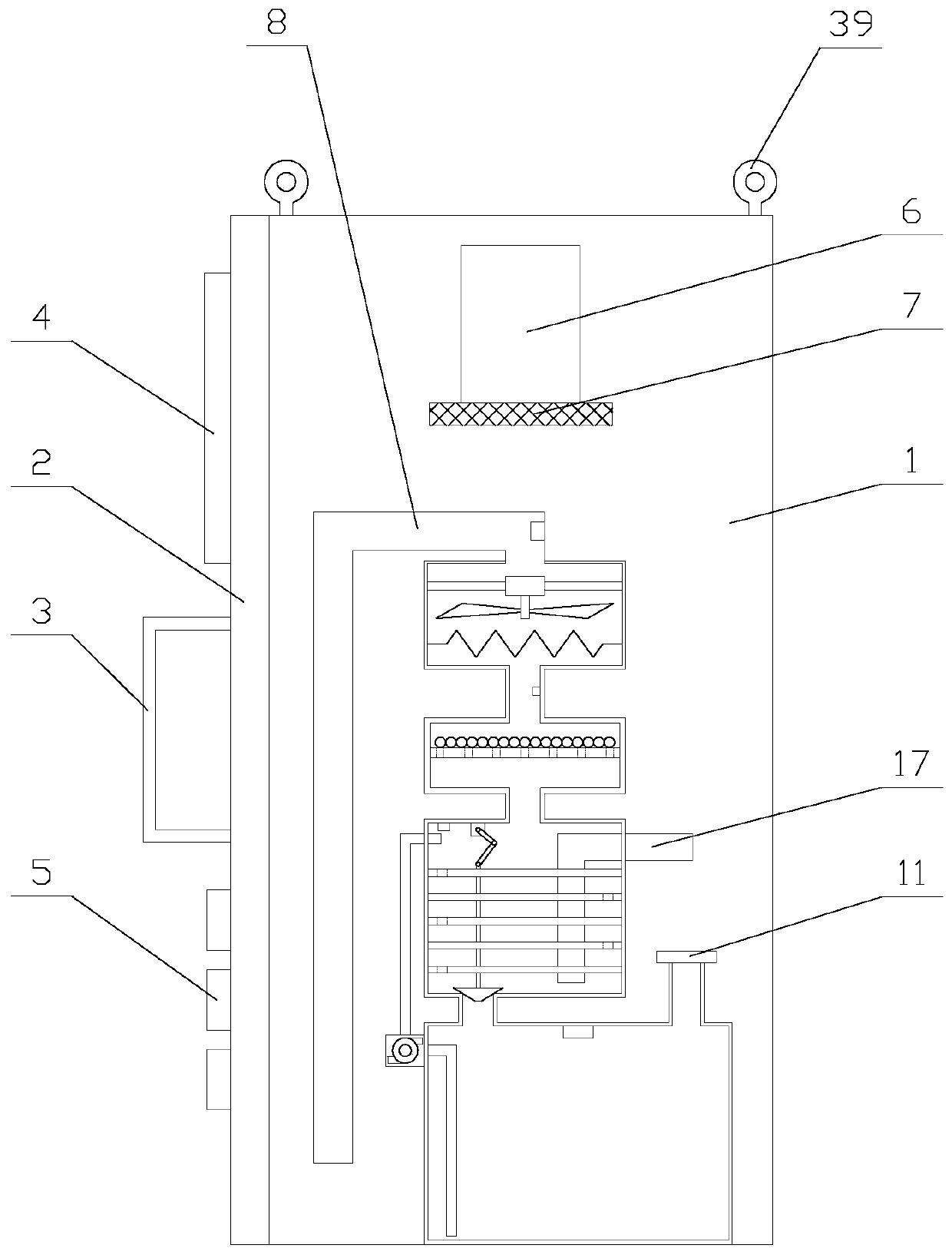 An intelligent power distribution cabinet with dust-proof and heat-dissipating functions for power systems