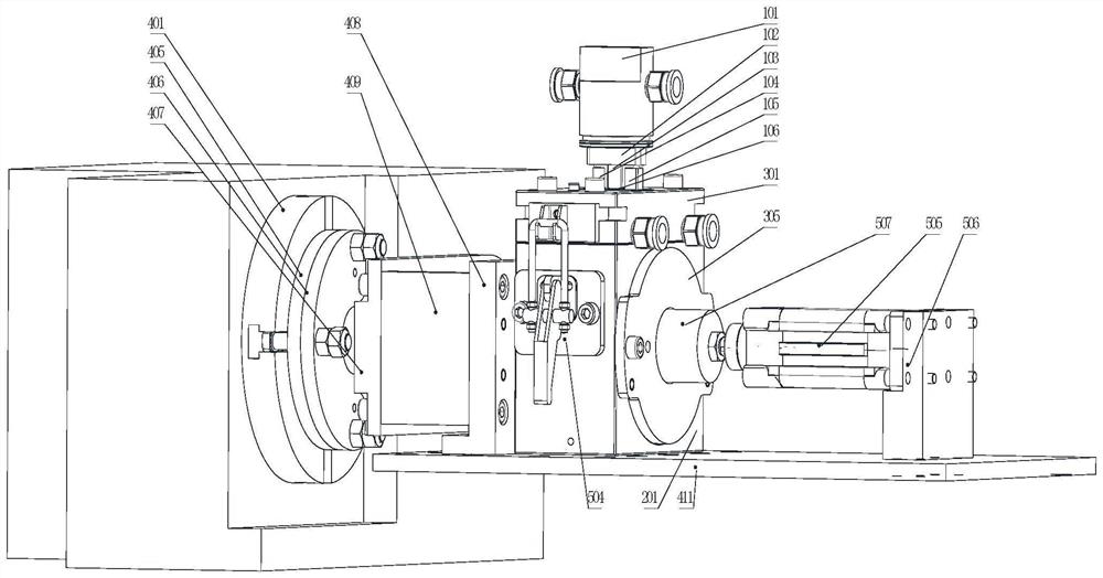 Gas-assisted protection integral impeller trepanning electrolytic machining process and device