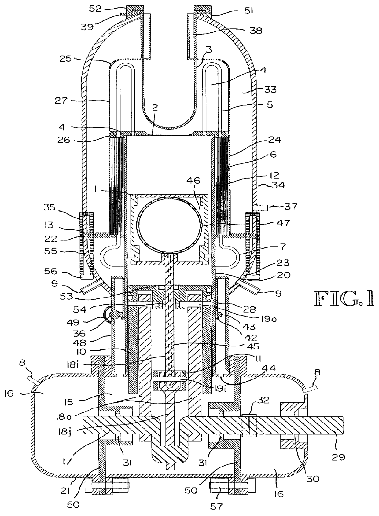 High efficiency dual shell stirling engine