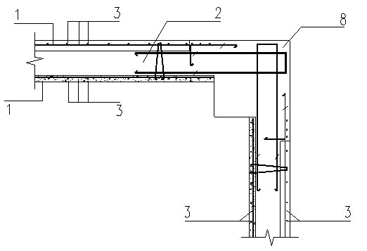 Prefabricated assembled superposed plate type concrete shear wall and construction method thereof