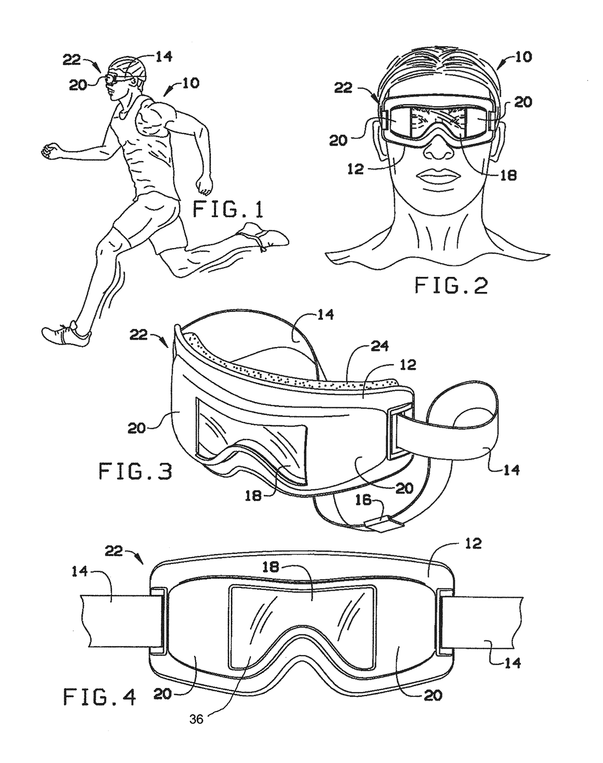 Goggles that eliminate a user's peripheral vision and enhance situational awareness while strengthening muscle memory