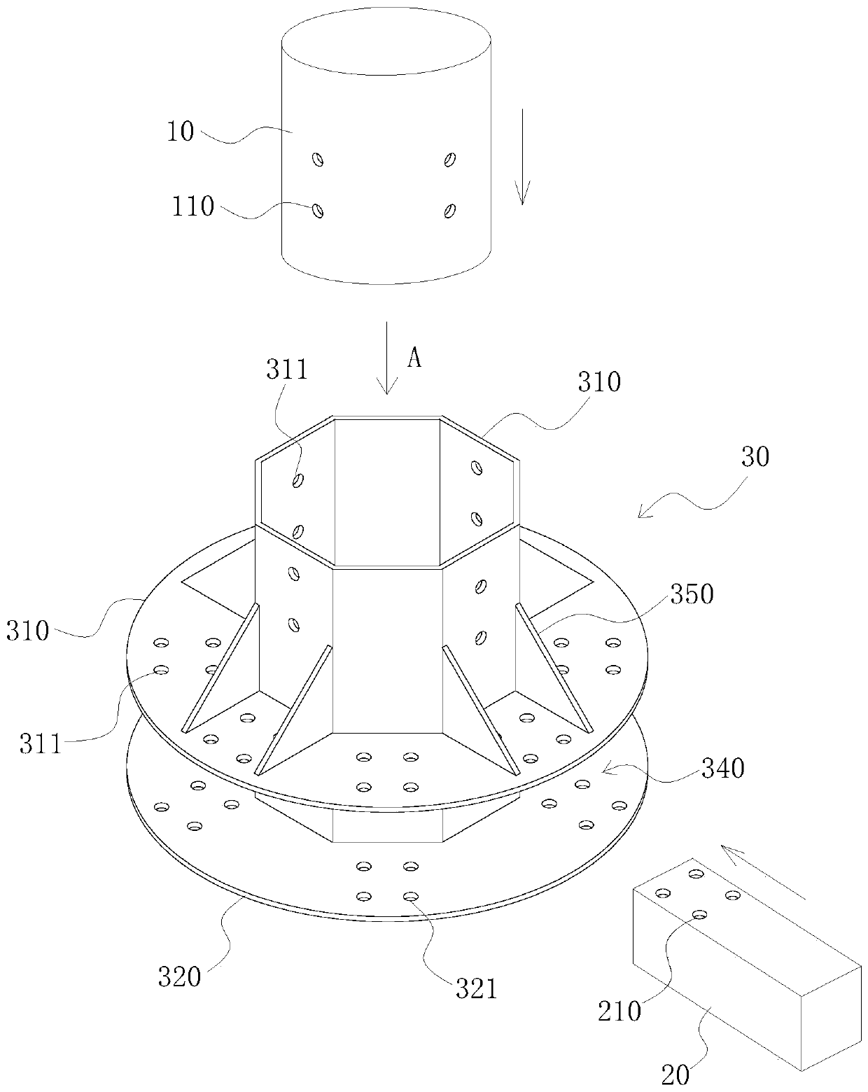 Assembly type building structure system and stand column and cross beam connecting device thereof