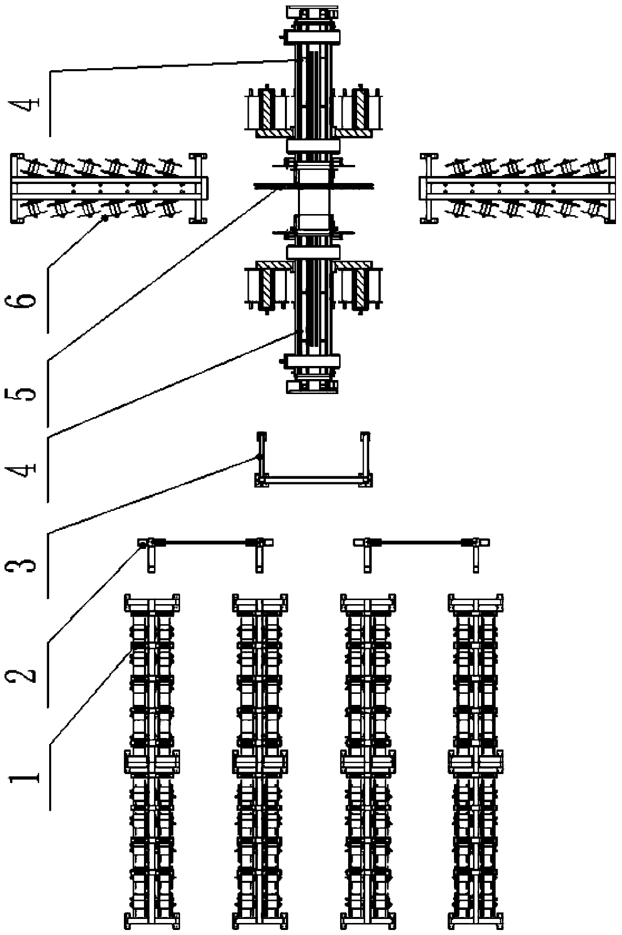 Welding method of stitch welding type multi-layered steel mesh skeleton