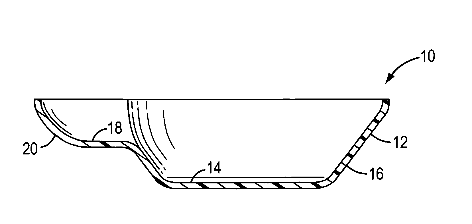 Cereal bowl with elevated trough