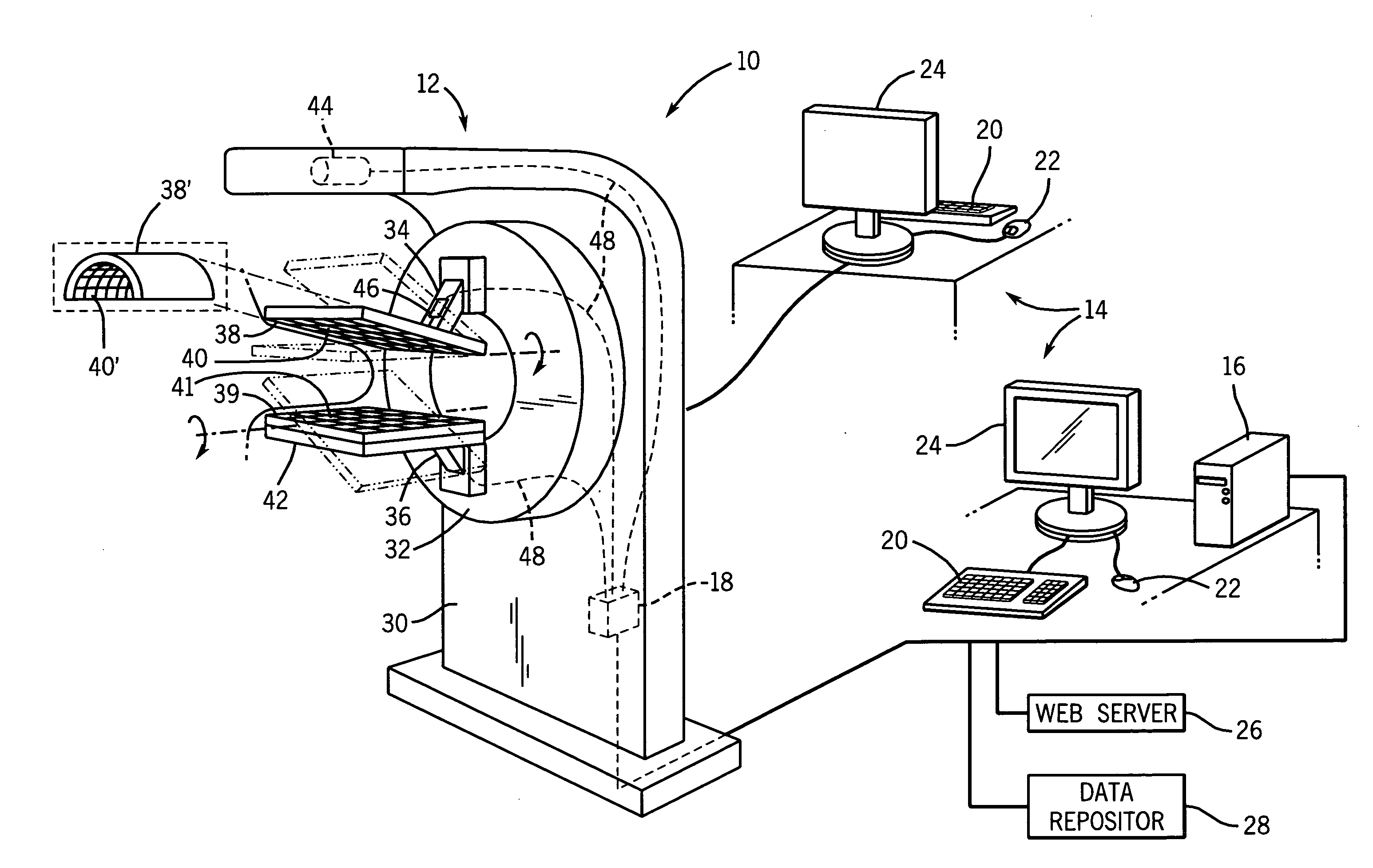 Combined X-ray detector and ultrasound imager