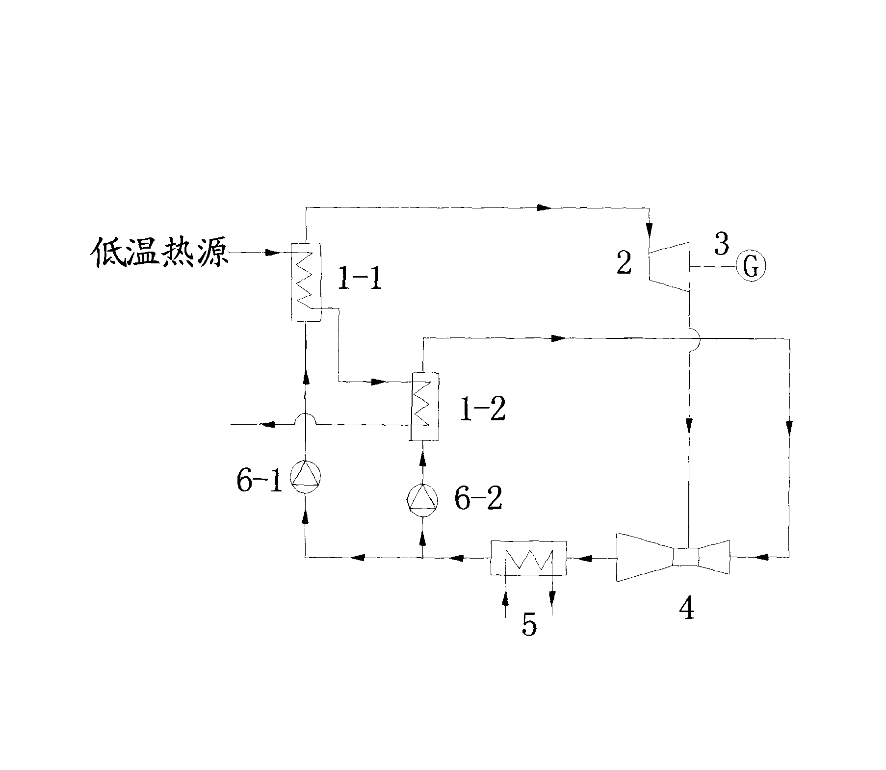 System for improving low-temperature heat source power generation capacity by using injection pump