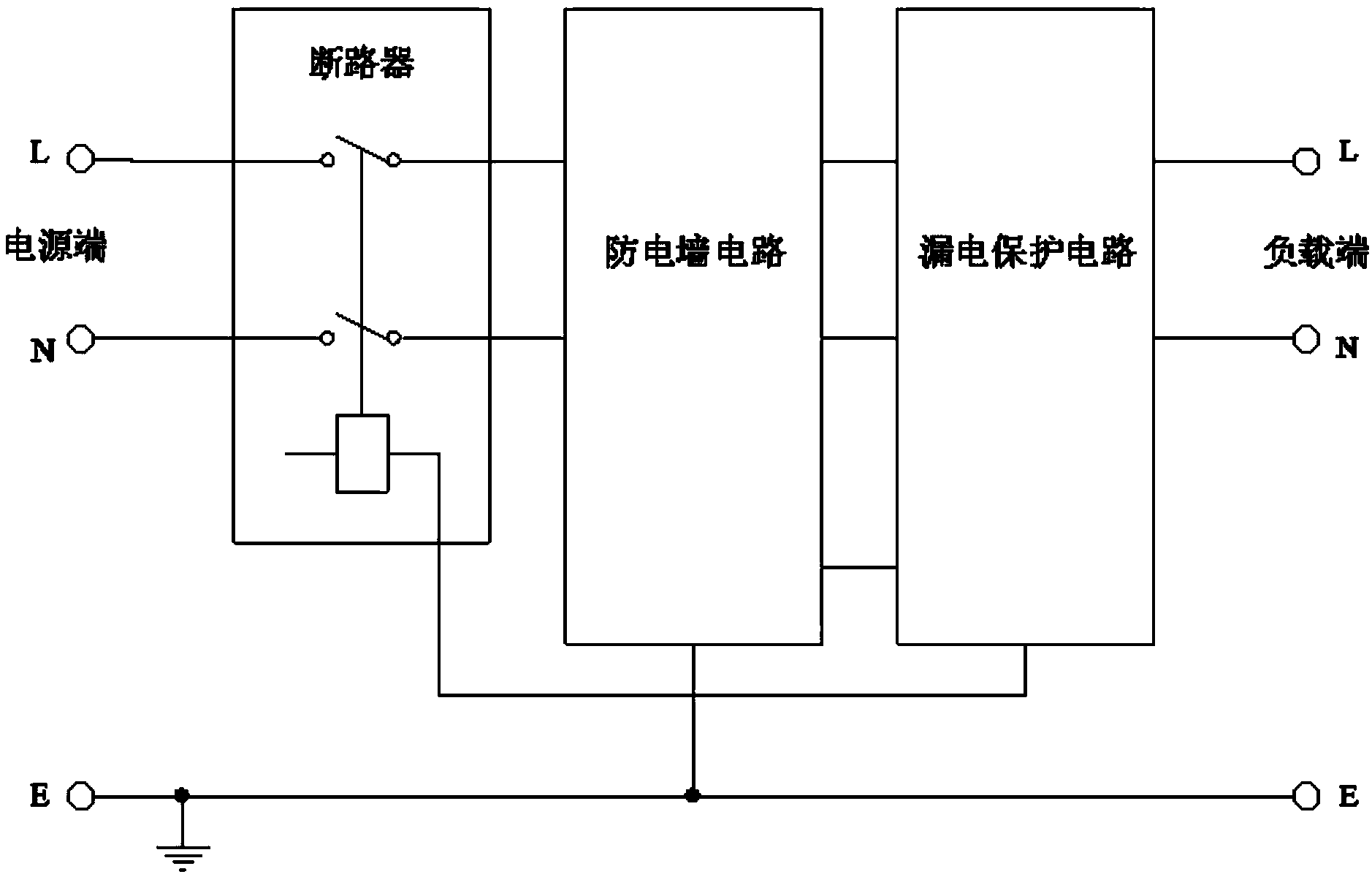 Anti electric wall circuit for leakage protection switch and application of the same