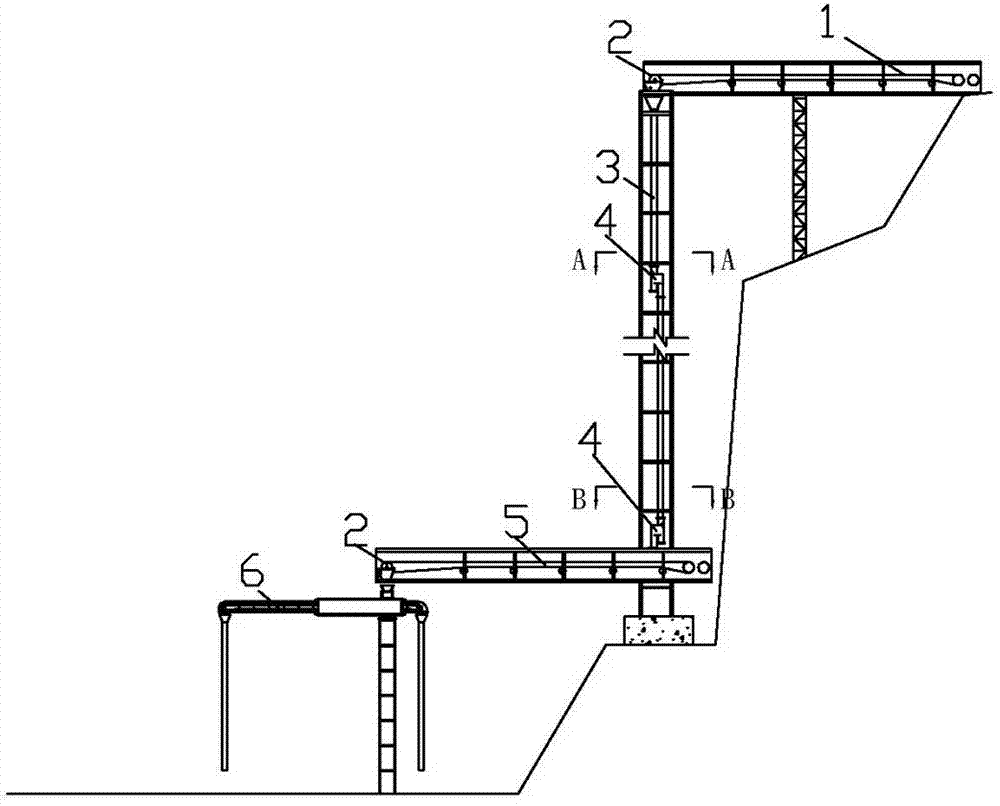 Concrete vertical conveying pouring system