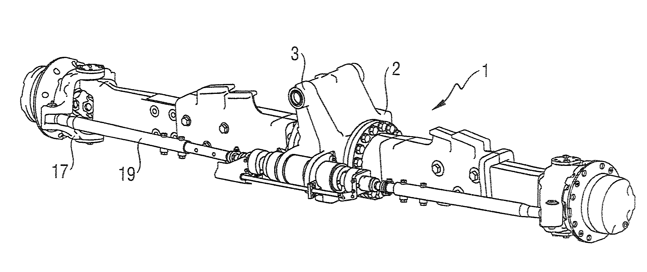 Steering axle for agricultural vehicles