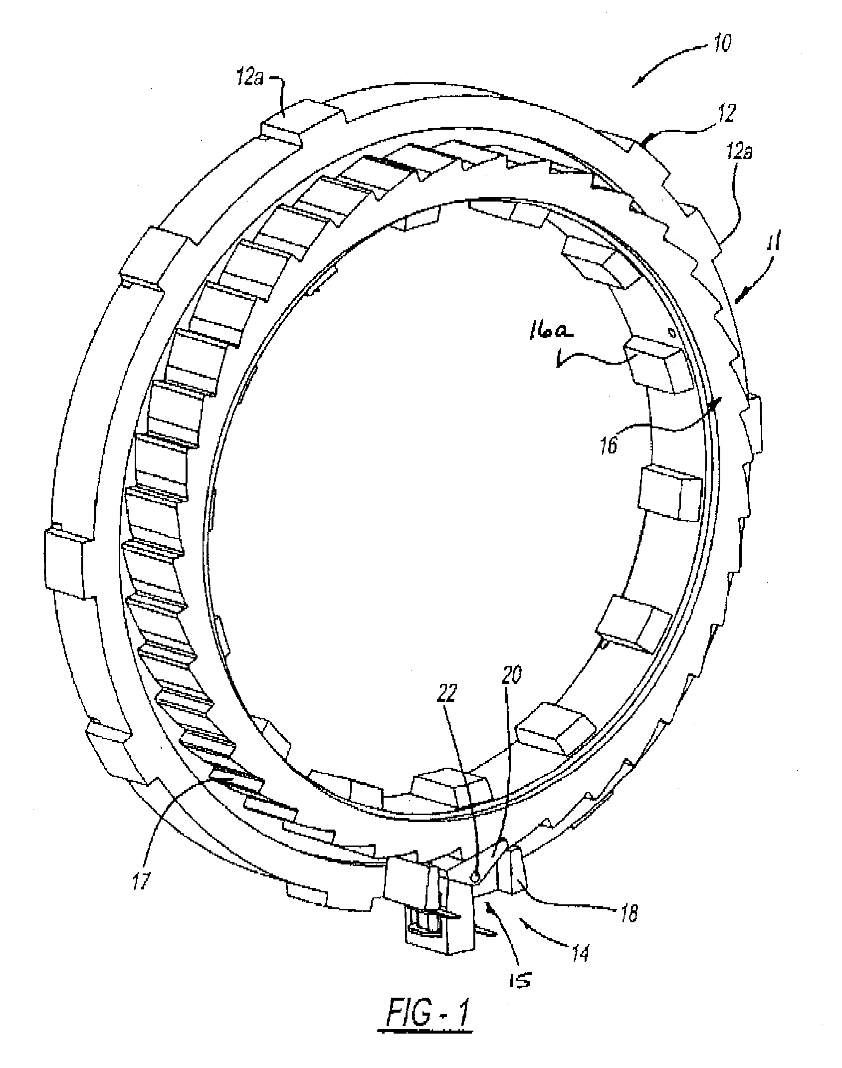Selectable one-way clutch having strut with separate armature