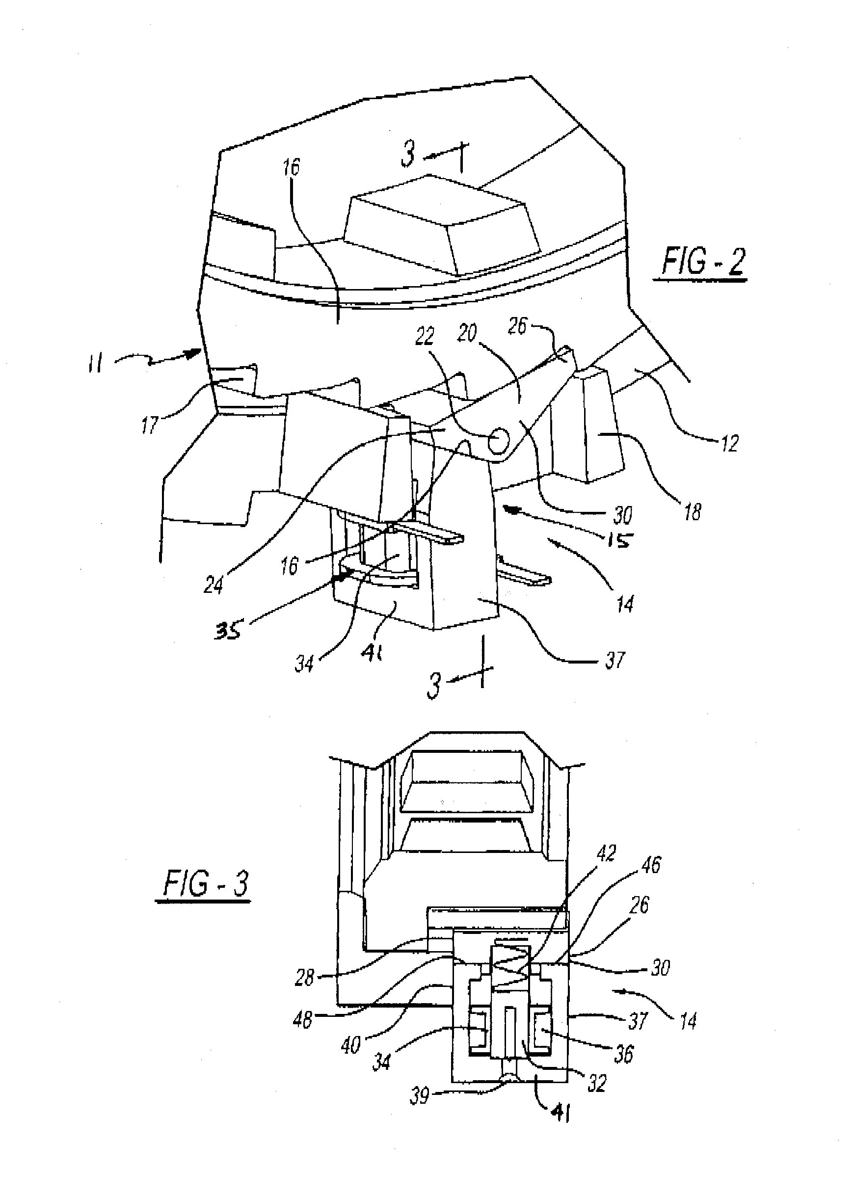 Selectable one-way clutch having strut with separate armature