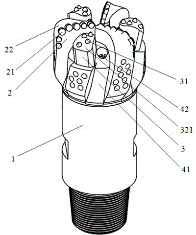 A scraping-impact compound drill bit