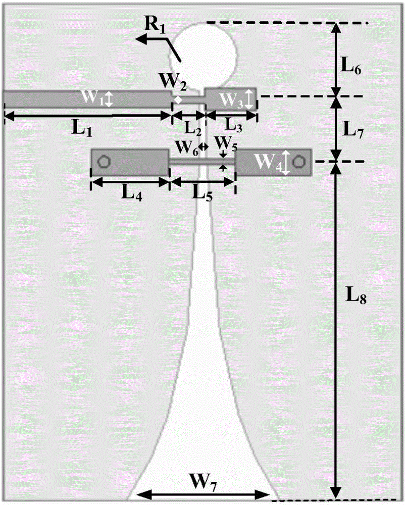 Vivaldi antenna with notched characteristics