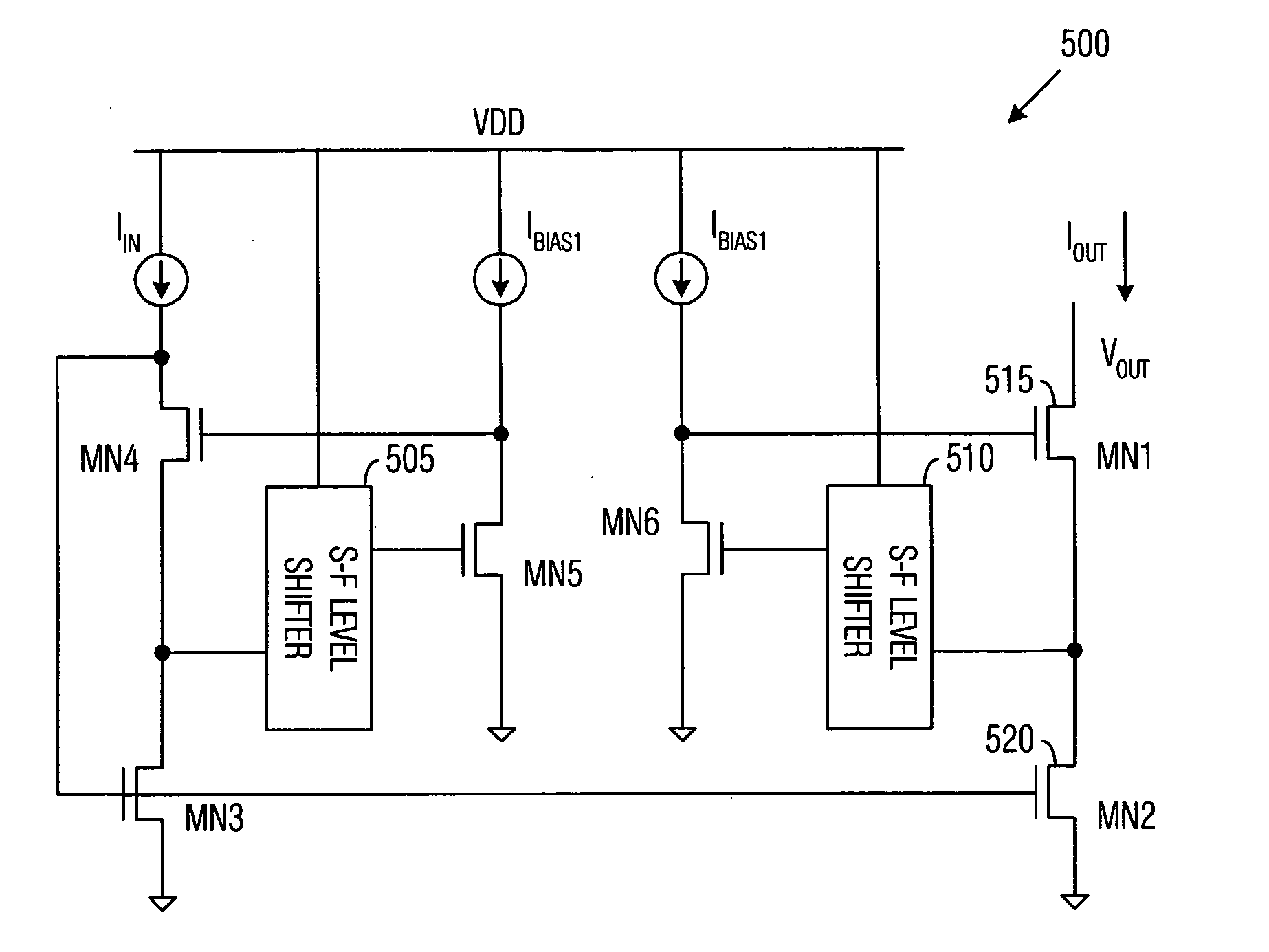 Regulated cascode current source with wide output swing