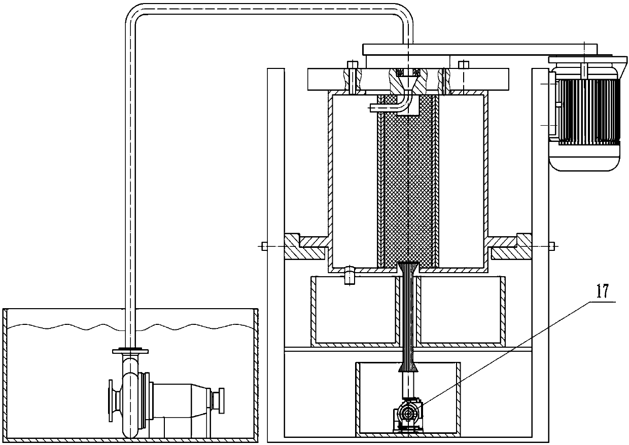Centrifugation and dynamic adsorption combination oil-water separation device