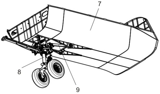 A UAV front landing gear compartment based on catapult take-off