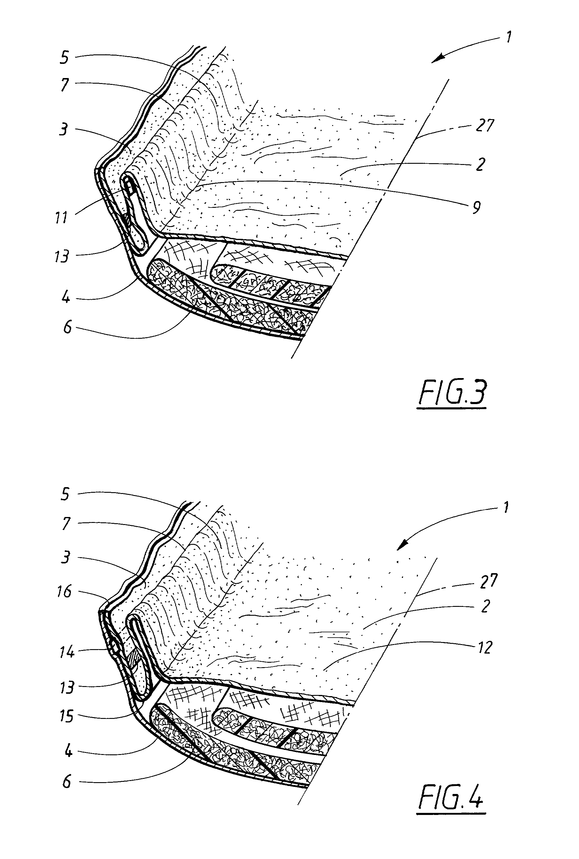 Absorbent product with double barriers and single elastic system