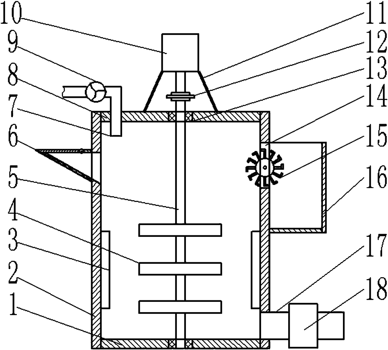 A sorting and recycling device for construction waste