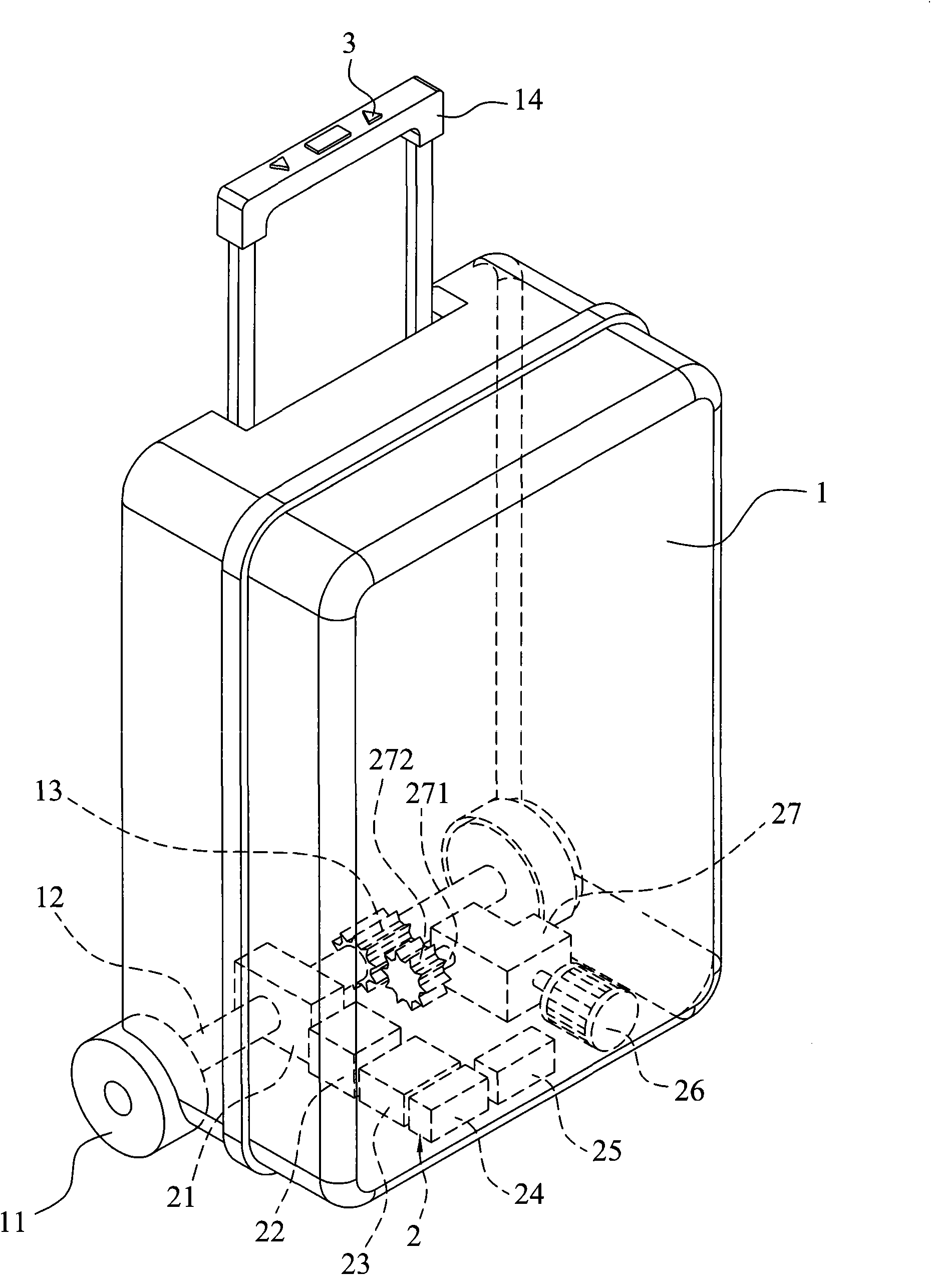 Auxiliary device for hauling trunk