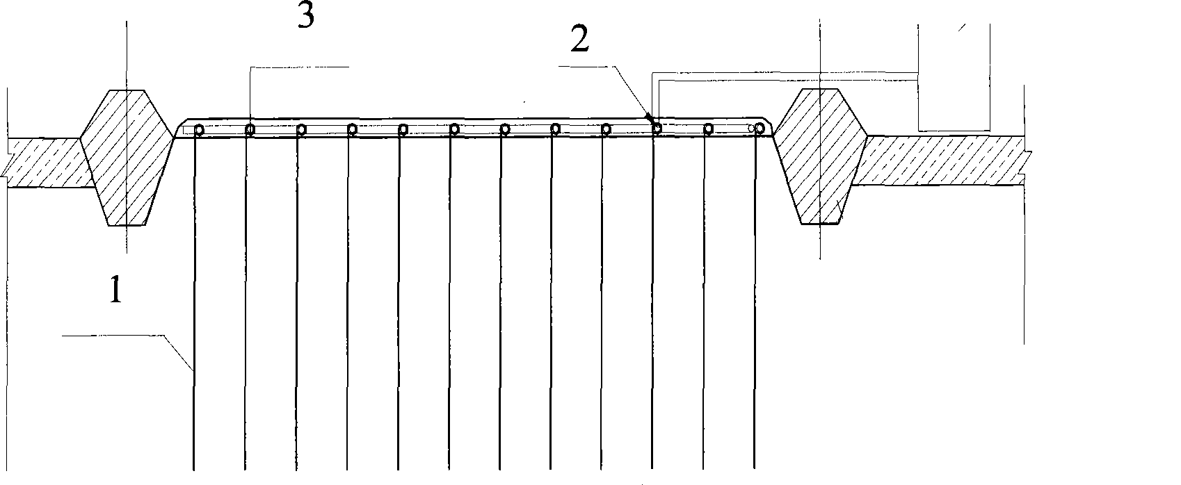 Foundation treatment water drain structure of geotextile filter tube vacuum preloading method