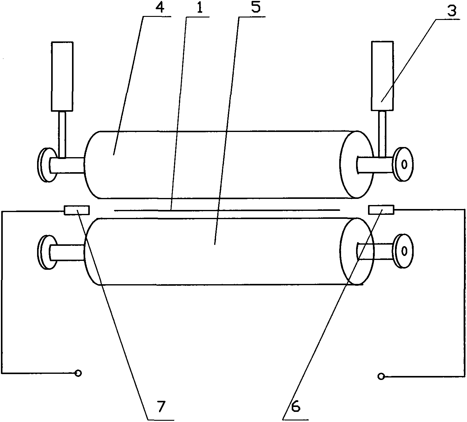 Compression roller safety control device