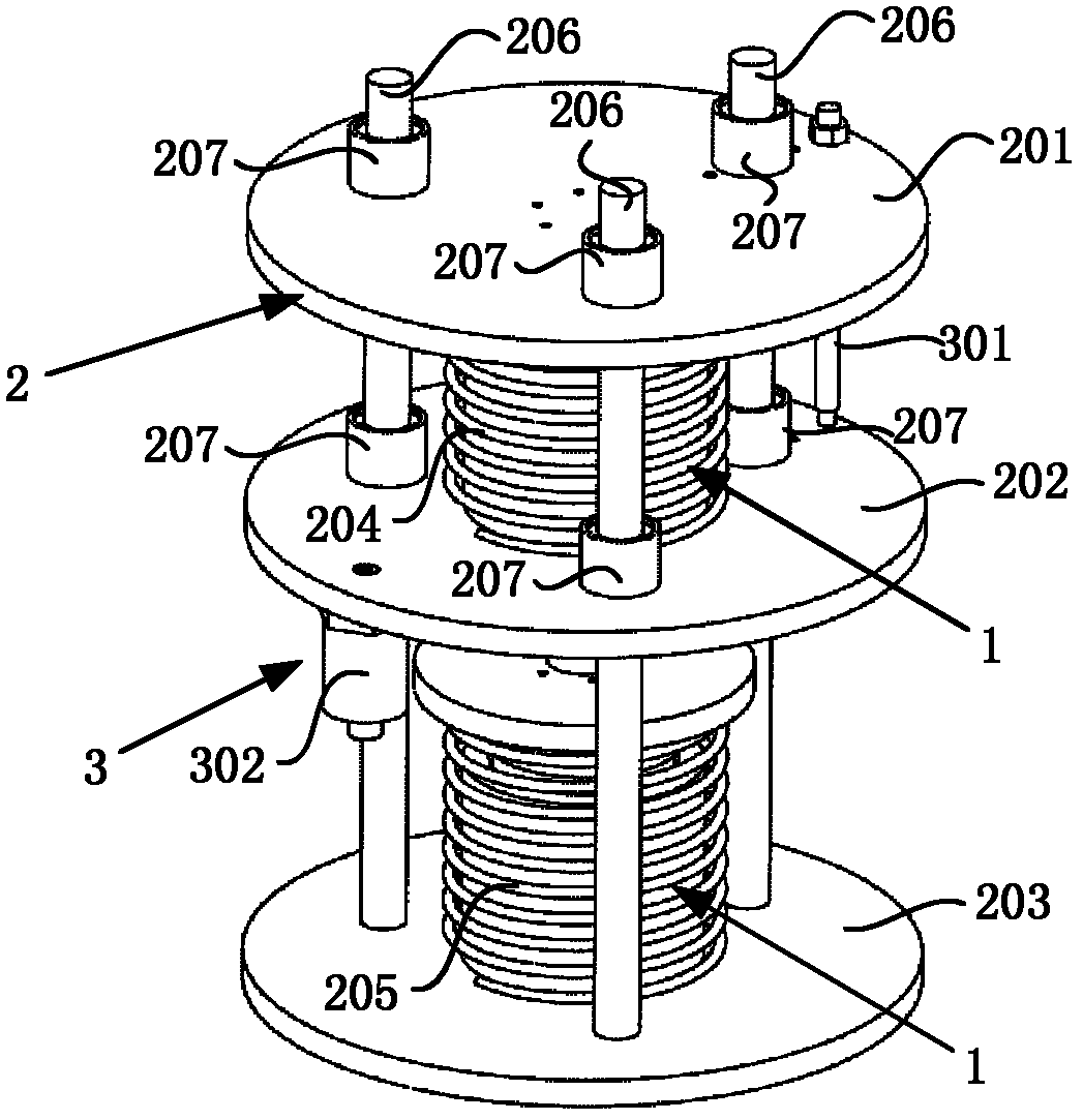 Voice coil vibration isolating/vibration suppressing structure and control method thereof