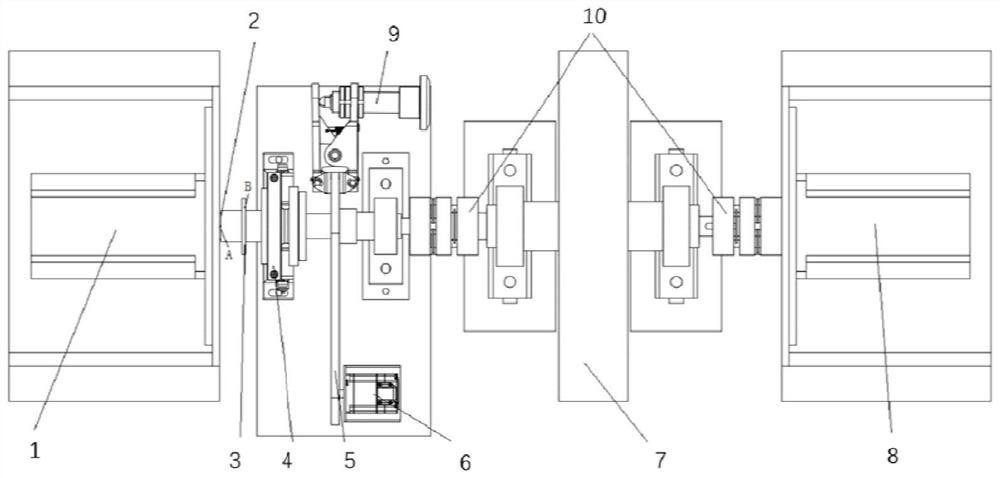 A motor torque ripple test bench and test method