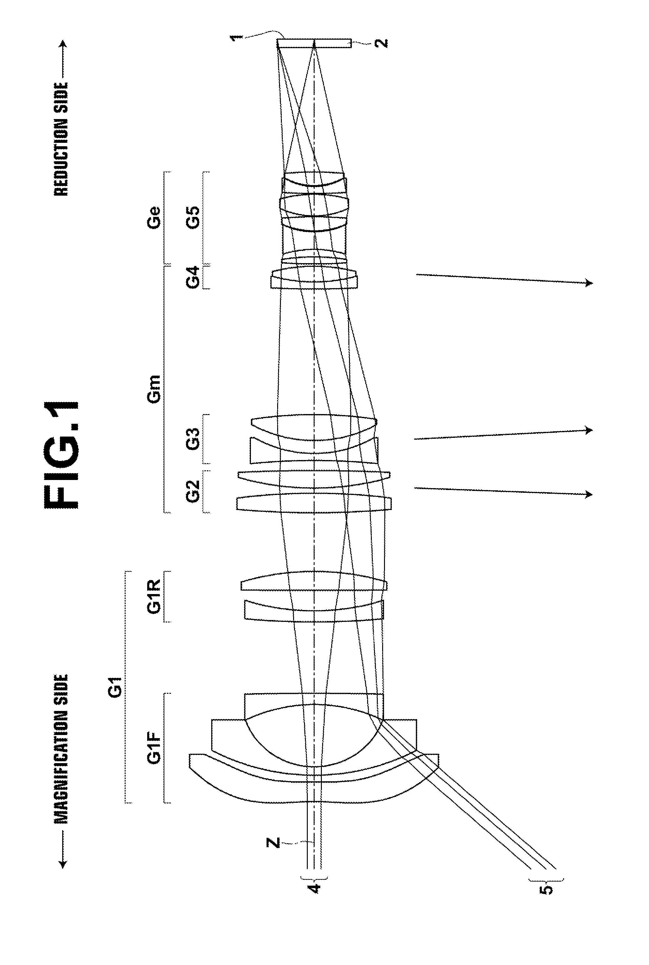 Zoom lens for projection and projection-type display apparatus