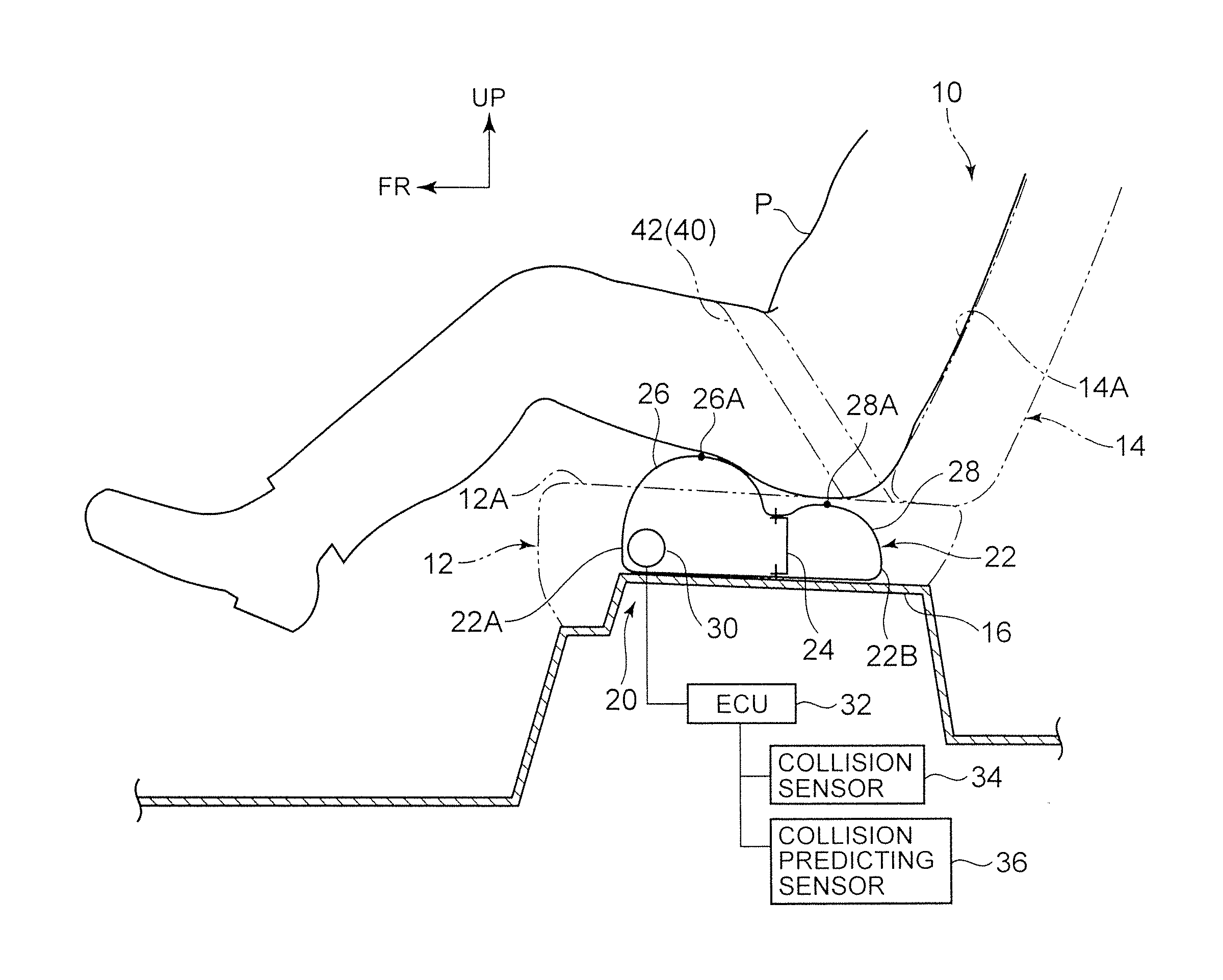 Vehicle seat with internal cushion airbag apparatus