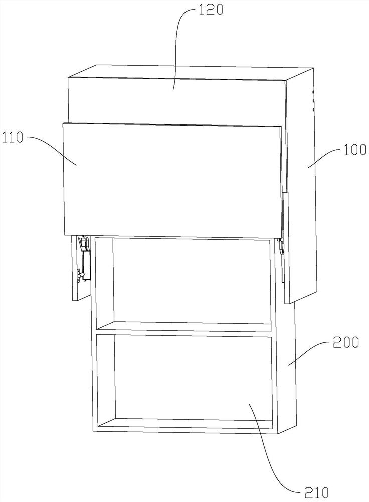 An electric lifting cabinet