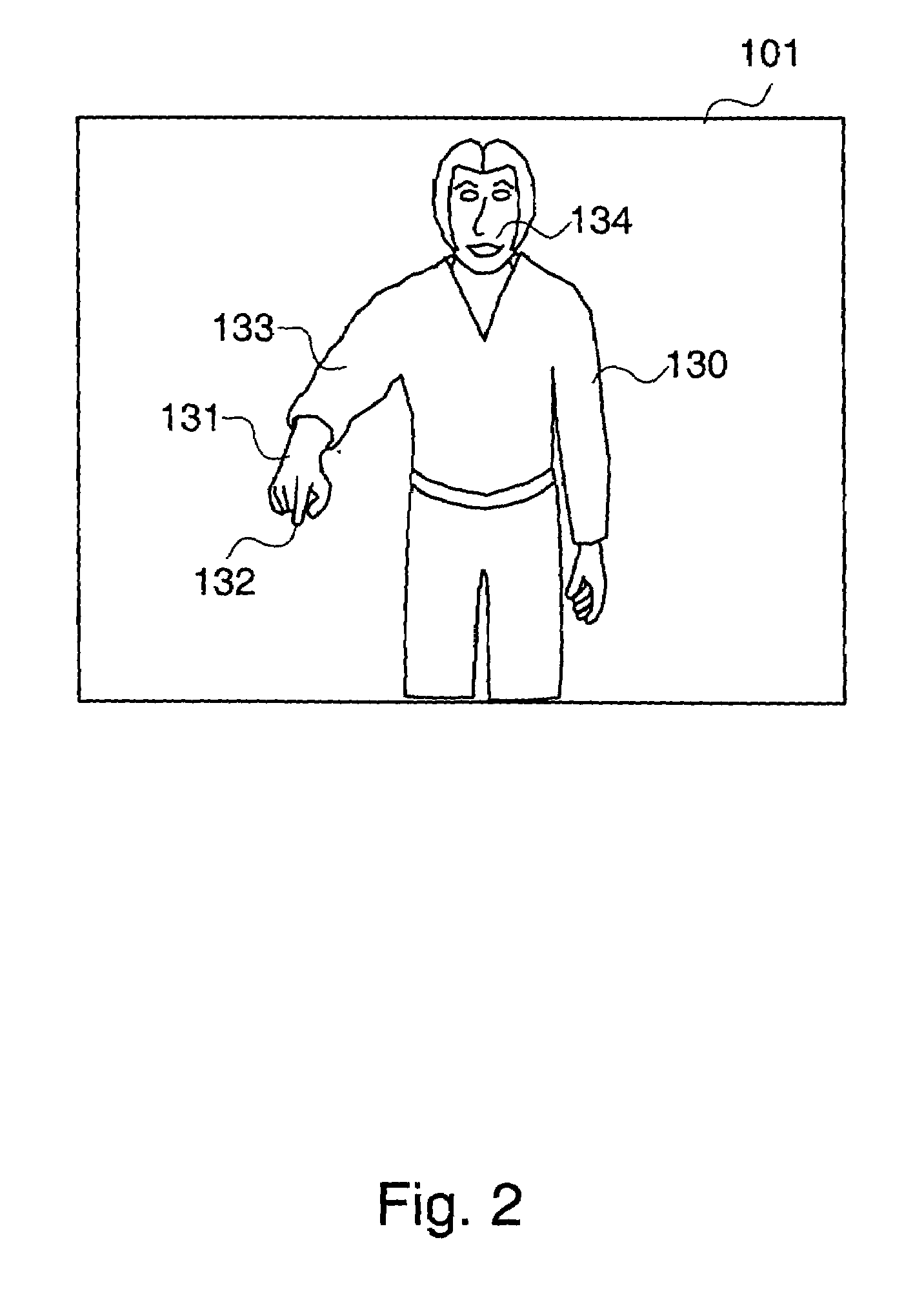 Method and system for detecting conscious hand movement patterns and computer-generated visual feedback for facilitating human-computer interaction