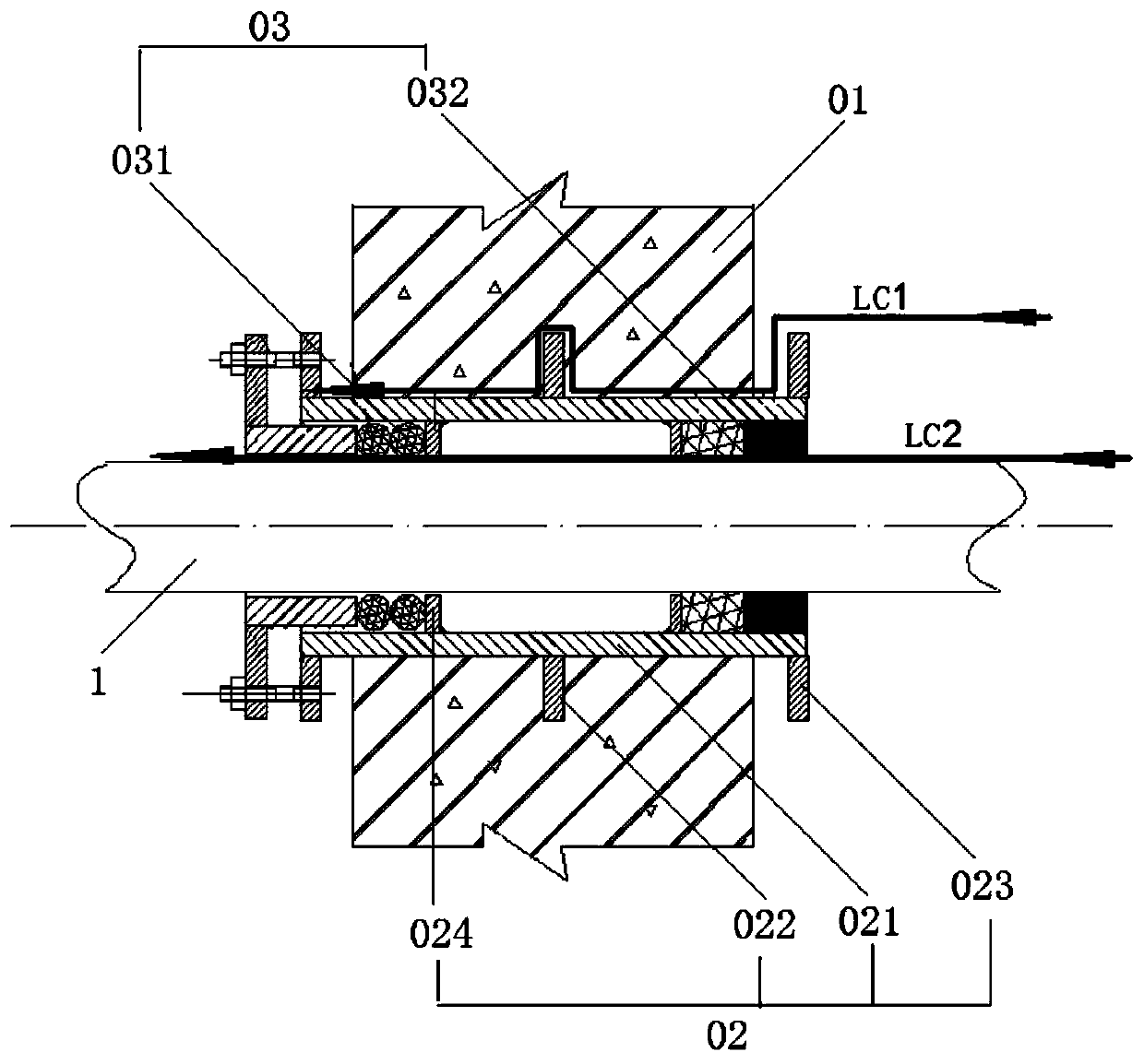 Vibration-damping waterproof wall-penetrating pipe structure and construction method thereof