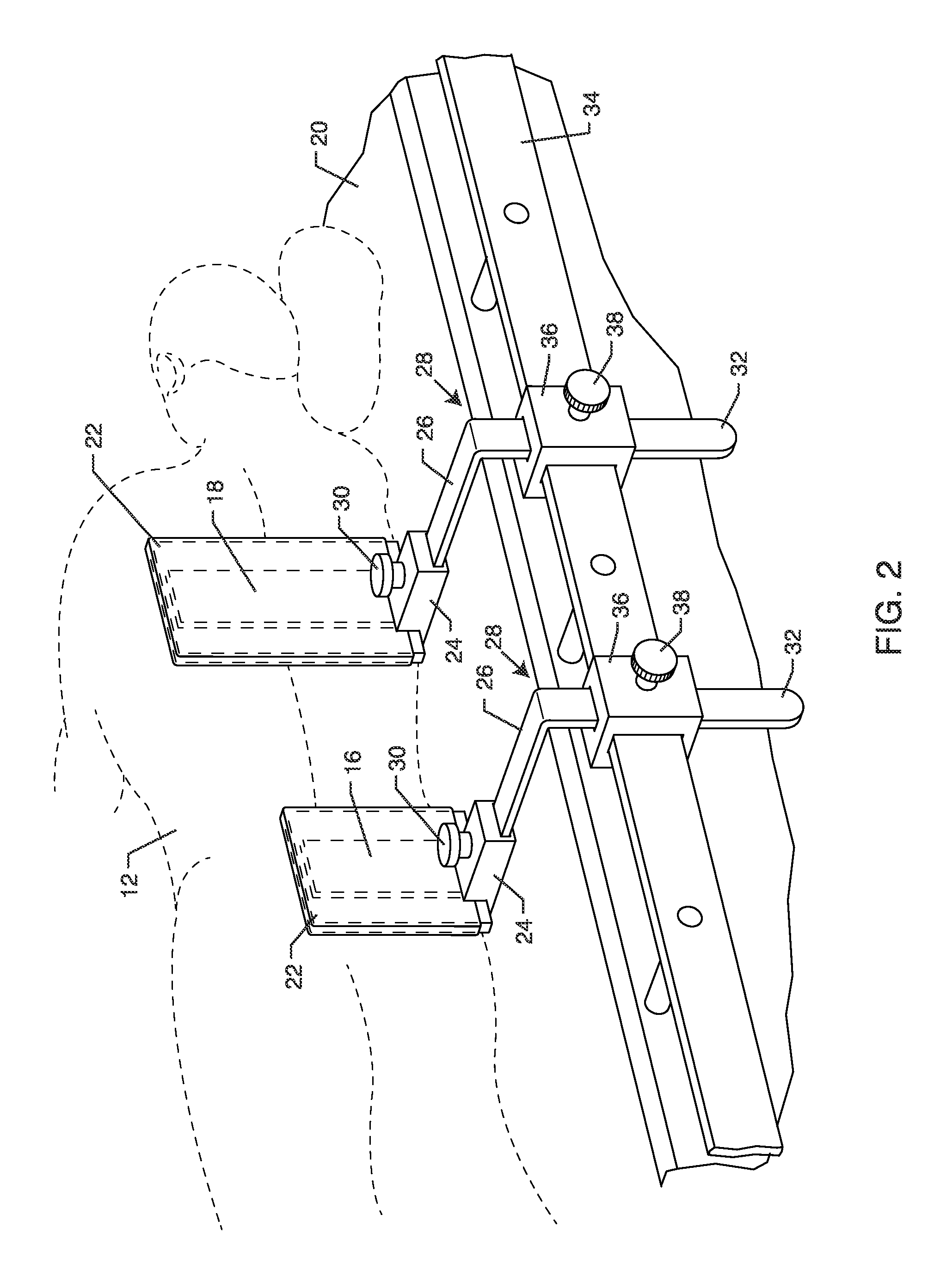 Anterior pelvic support device for a surgery patient