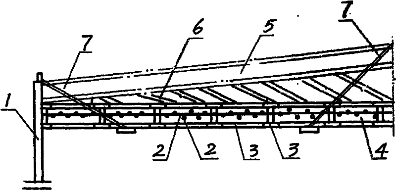 Supporting platform for sealing large-span building roofs