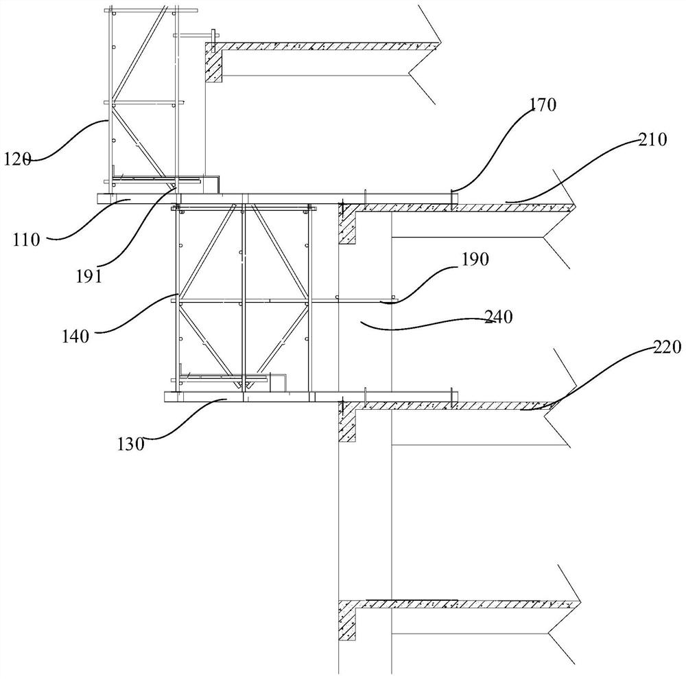 Cantilever scaffold and construction method thereof