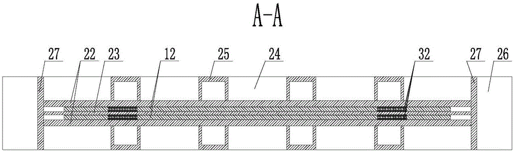 Damping wall with pressure-bearing and sliding features