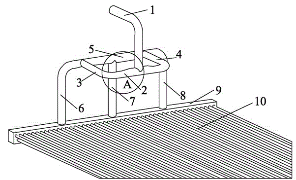 Pipeline configuration structure of triple-inlet air cooler system for hydrogenation reaction effluents