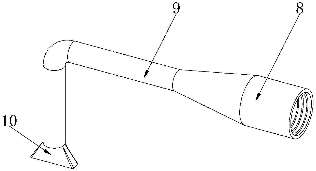 Treatment device for exhaust gas produced during processing of backlight assembly used for liquid crystal module (LCM)