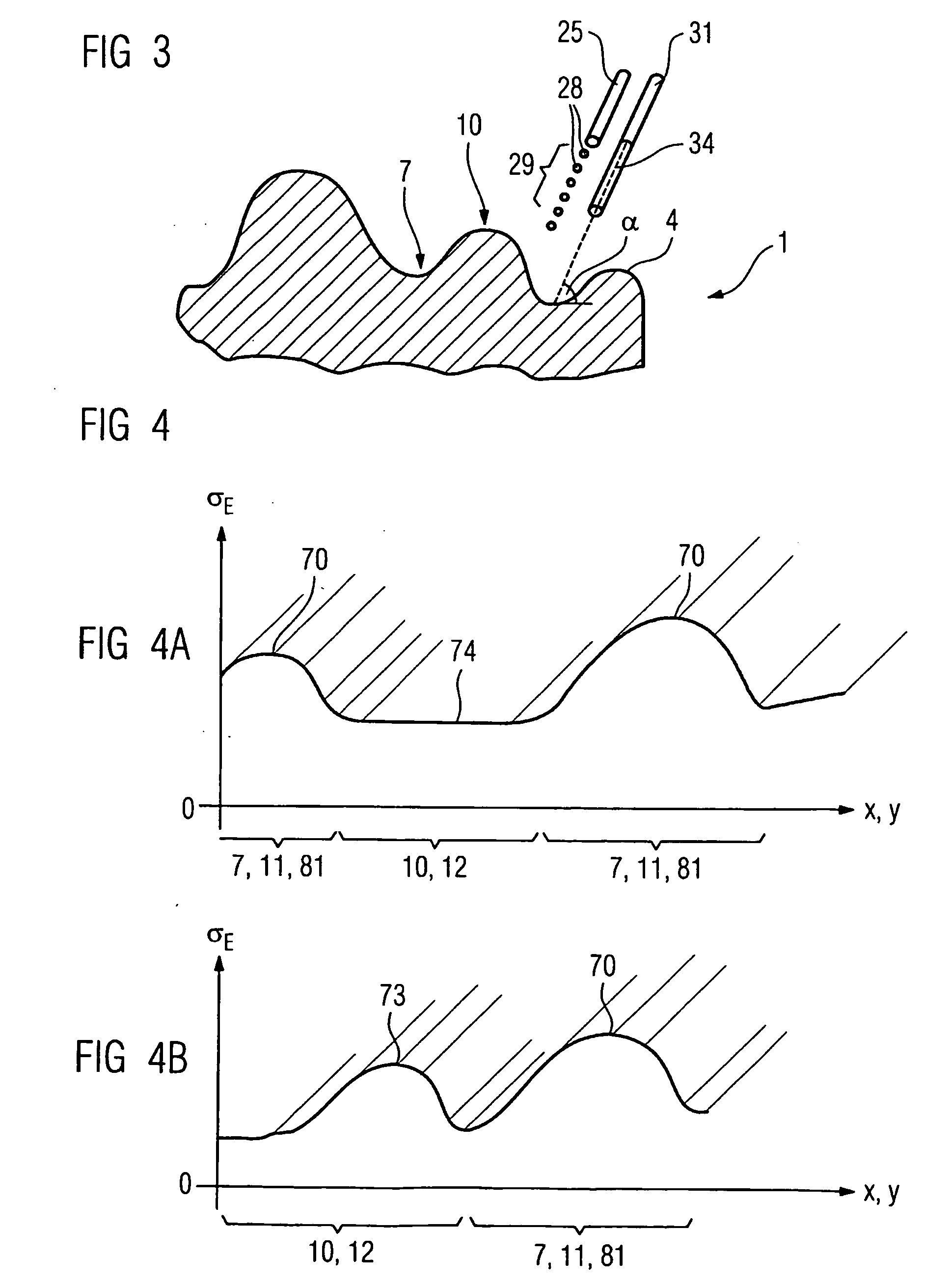 Component With Compressive Residual Stresses, Process For Producing And Apparatus For Generating Compressive Residual Stresses