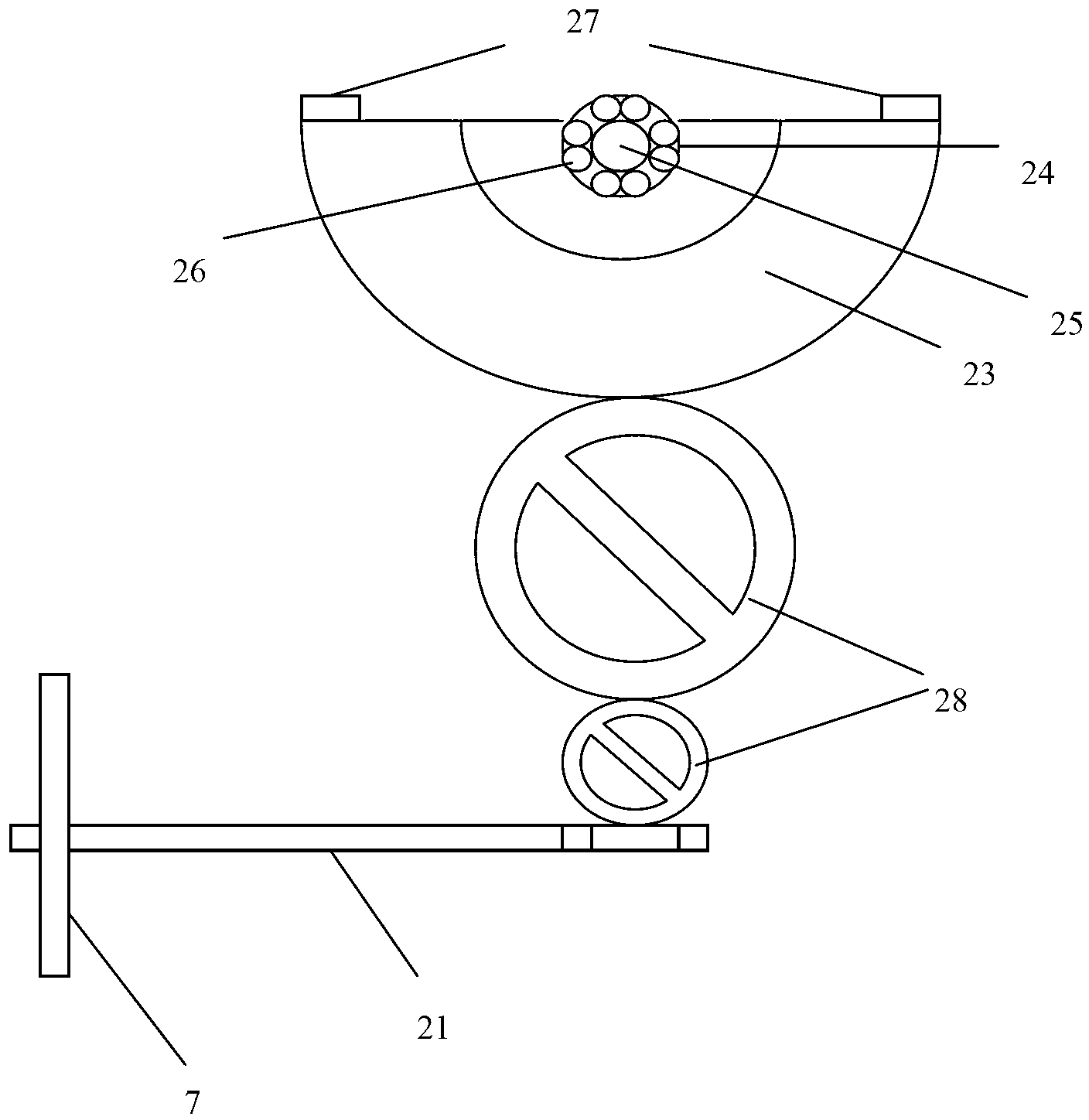 Non-magnetic rotary table used for measuring magnetic moment of satellite
