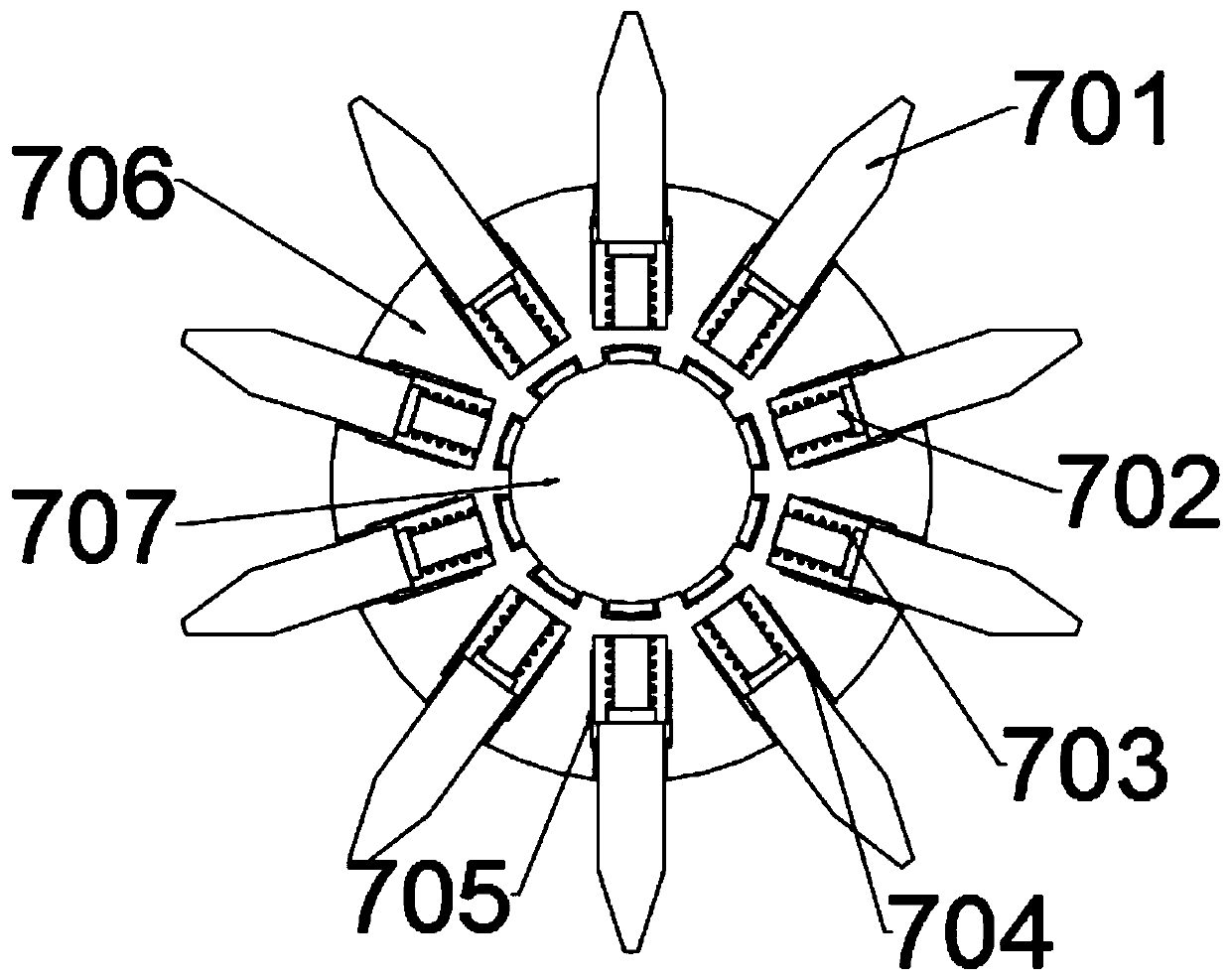 Municipal garden soil treatment device