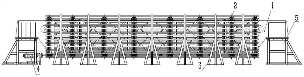 Warehousing system capable of automatically storing and taking materials